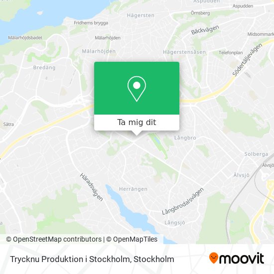 Trycknu Produktion i Stockholm karta