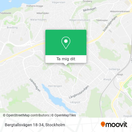 Bergtallsvägen 18-34 karta