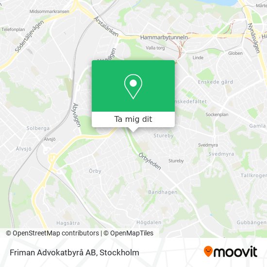 Friman Advokatbyrå AB karta