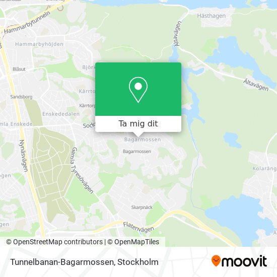 Tunnelbanan-Bagarmossen karta