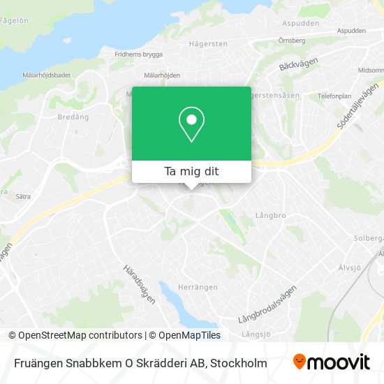 Fruängen Snabbkem O Skrädderi AB karta
