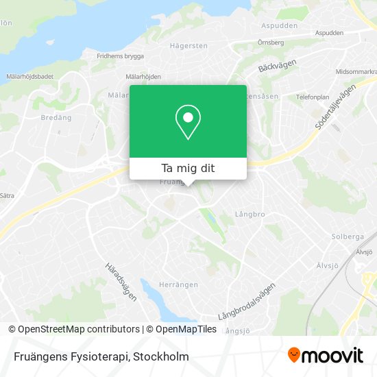 Fruängens Fysioterapi karta