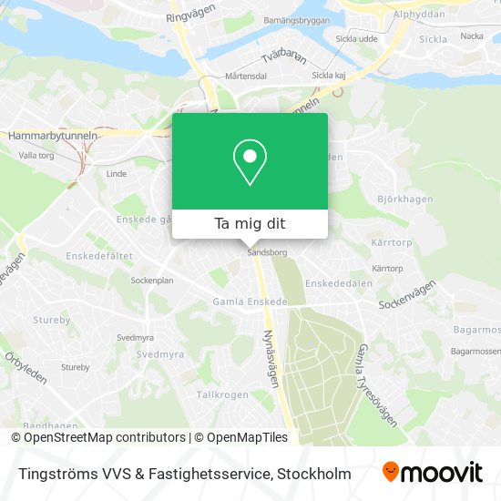 Tingströms VVS & Fastighetsservice karta
