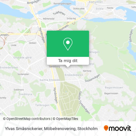 Ylvas Småsnickerier, Möbelrenovering karta