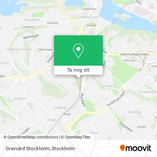 Gravvård Stockholm karta