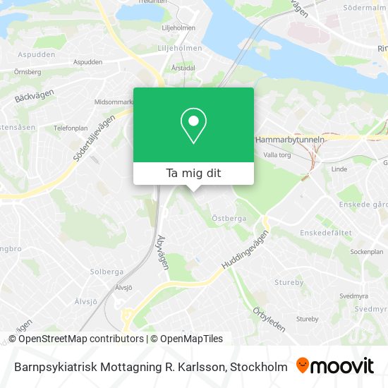 Barnpsykiatrisk Mottagning R. Karlsson karta