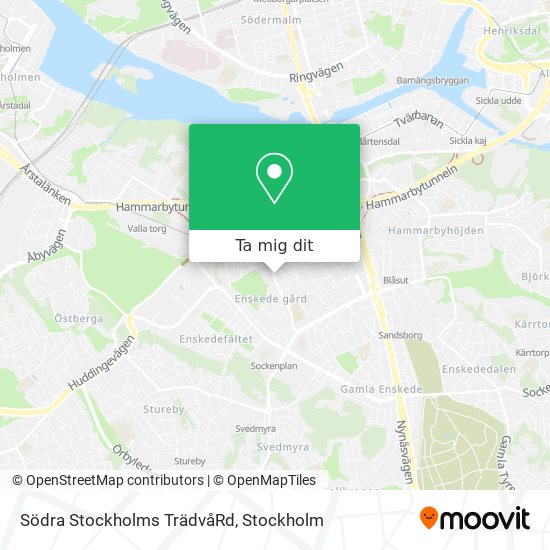 Södra Stockholms TrädvåRd karta