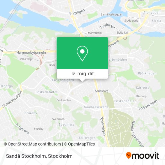 Sandå Stockholm karta