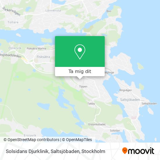 Solsidans Djurklinik, Saltsjöbaden karta