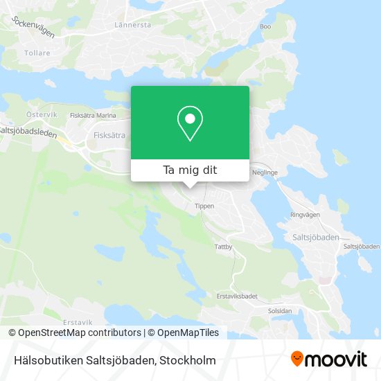 Hälsobutiken Saltsjöbaden karta