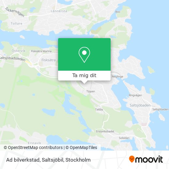 Ad bilverkstad, Saltsjöbil karta