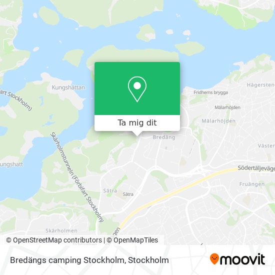 Bredängs camping Stockholm karta