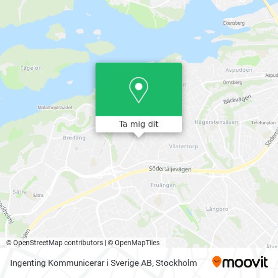 Ingenting Kommunicerar i Sverige AB karta