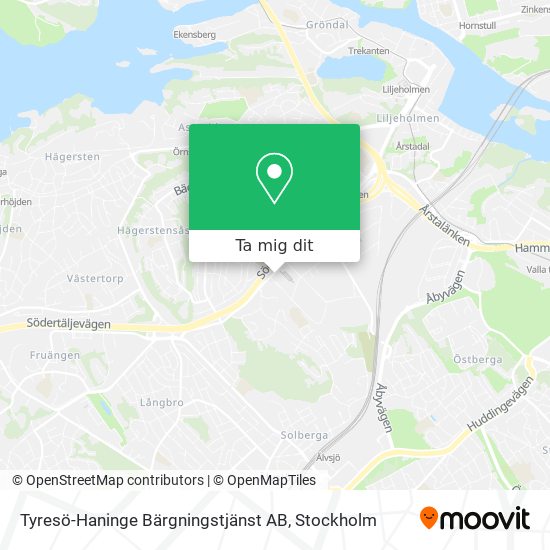 Tyresö-Haninge Bärgningstjänst AB karta