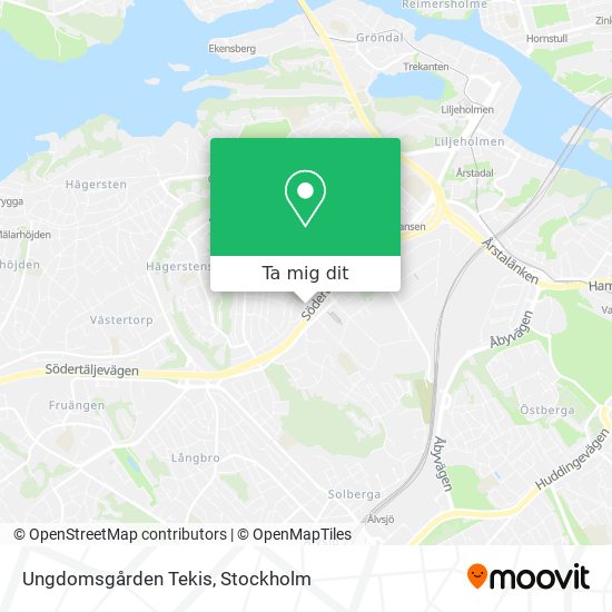 Ungdomsgården Tekis karta