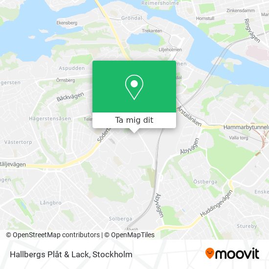 Hallbergs Plåt & Lack karta
