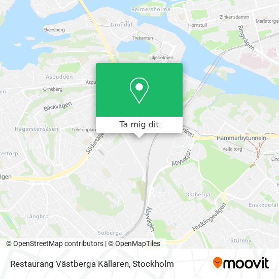 Restaurang Västberga Källaren karta