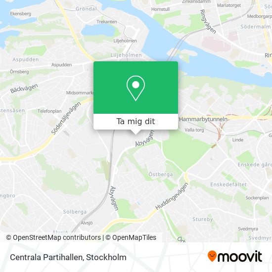 Centrala Partihallen karta