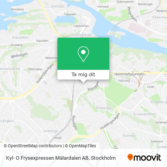 Kyl- O Frysexpressen Mälardalen AB karta