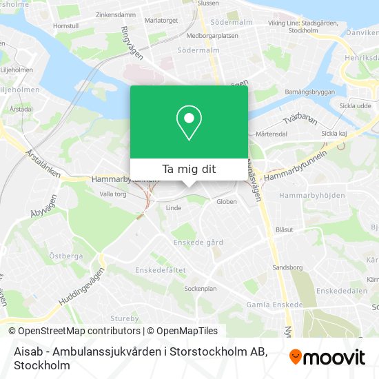 Aisab - Ambulanssjukvården i Storstockholm AB karta