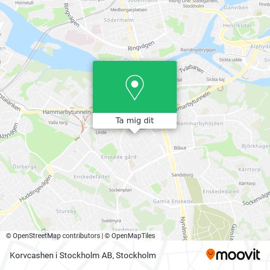 Korvcashen i Stockholm AB karta