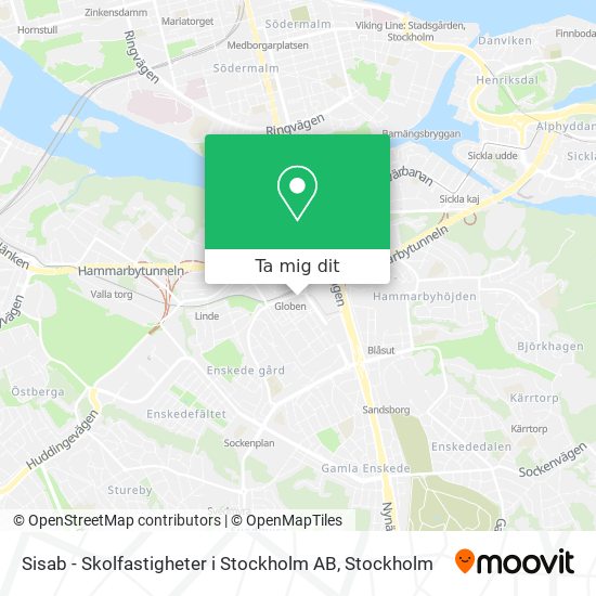 Sisab - Skolfastigheter i Stockholm AB karta