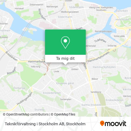 Teknikförvaltning i Stockholm AB karta