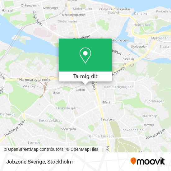 Jobzone Sverige karta