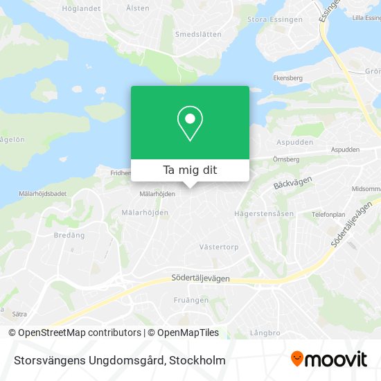 Storsvängens Ungdomsgård karta