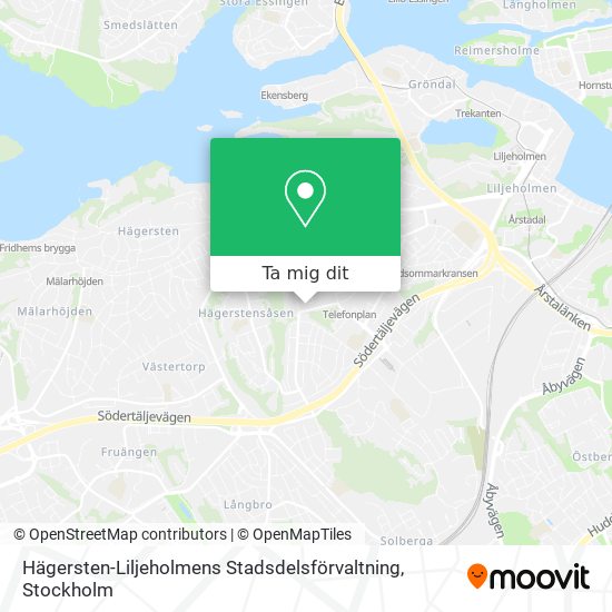 Hägersten-Liljeholmens Stadsdelsförvaltning karta