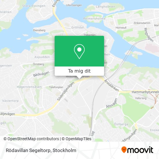 Rödavillan Segeltorp karta