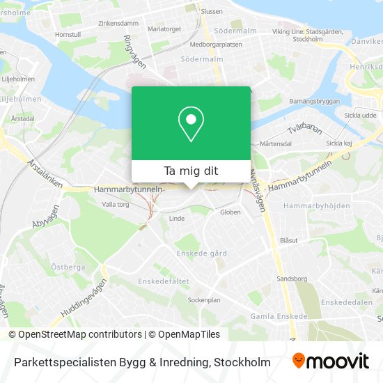 Parkettspecialisten Bygg & Inredning karta