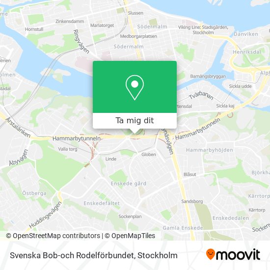 Svenska Bob-och Rodelförbundet karta