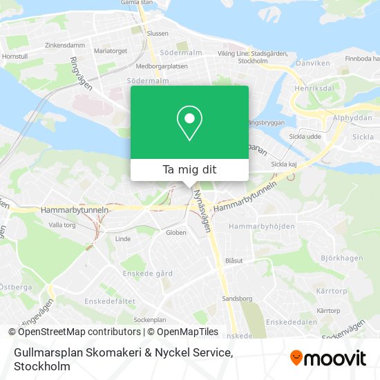 Gullmarsplan Skomakeri & Nyckel Service karta