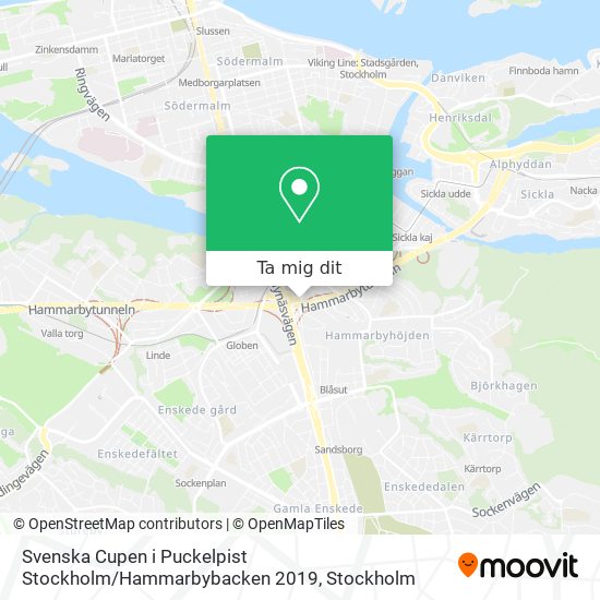 Svenska Cupen i Puckelpist Stockholm / Hammarbybacken 2019 karta