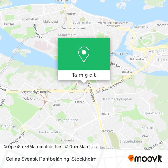 Sefina Svensk Pantbelåning karta