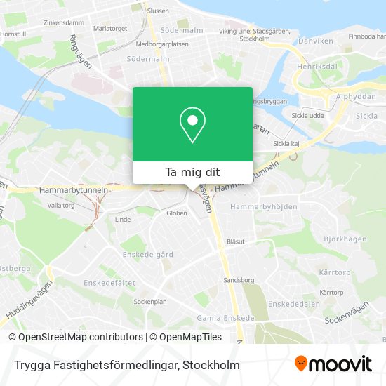 Trygga Fastighetsförmedlingar karta