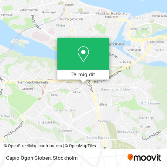 Capio Ögon Globen karta