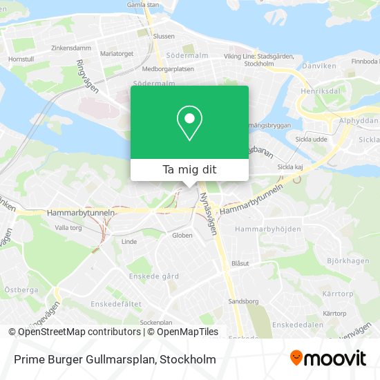 Prime Burger Gullmarsplan karta