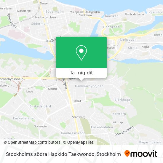 Stockholms södra Hapkido Taekwondo karta