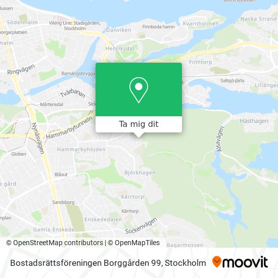 Bostadsrättsföreningen Borggården 99 karta