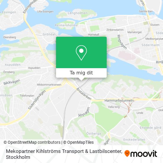 Mekopartner Kihlströms Transport & Lastbilscenter karta