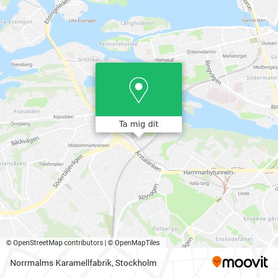 Norrmalms Karamellfabrik karta