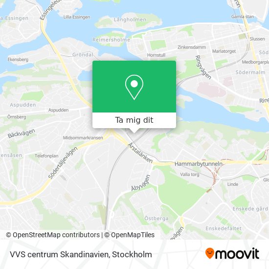 VVS centrum Skandinavien karta