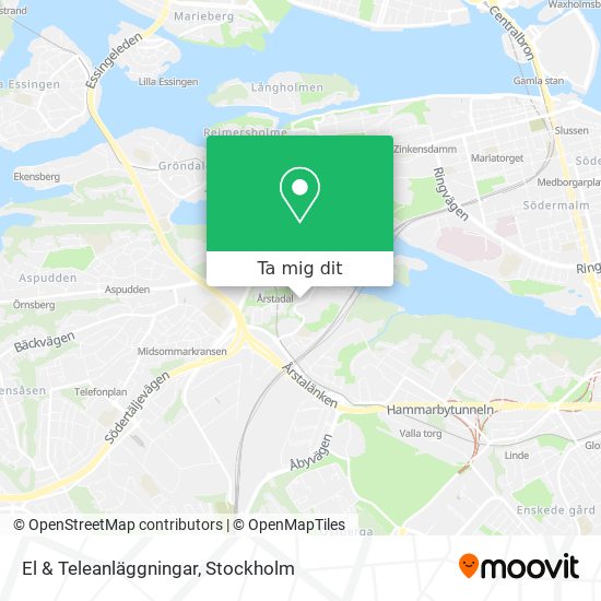 El & Teleanläggningar karta
