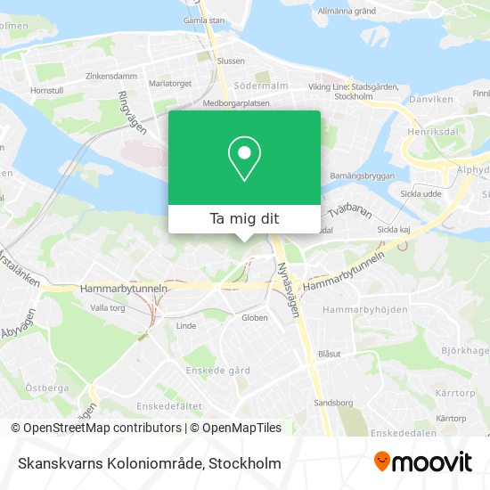 Skanskvarns Koloniområde karta