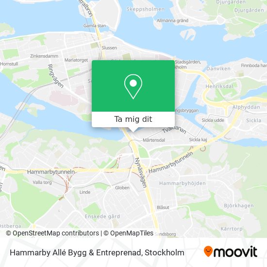 Hammarby Allé Bygg & Entreprenad karta