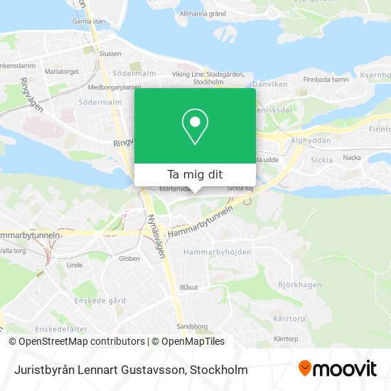 Juristbyrån Lennart Gustavsson karta