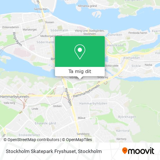 Stockholm Skatepark Fryshuset karta