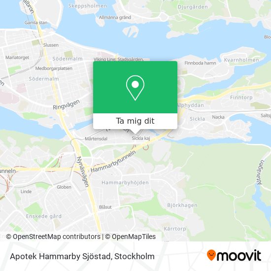 Apotek Hammarby Sjöstad karta